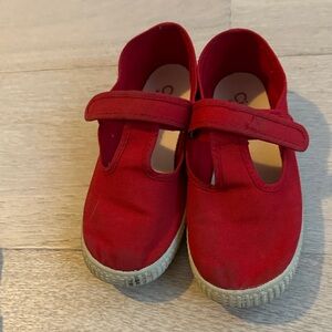 Cienta made in Spain Red Kids Shoes canvas girls Mary Jane’s sz 32 / us size 1